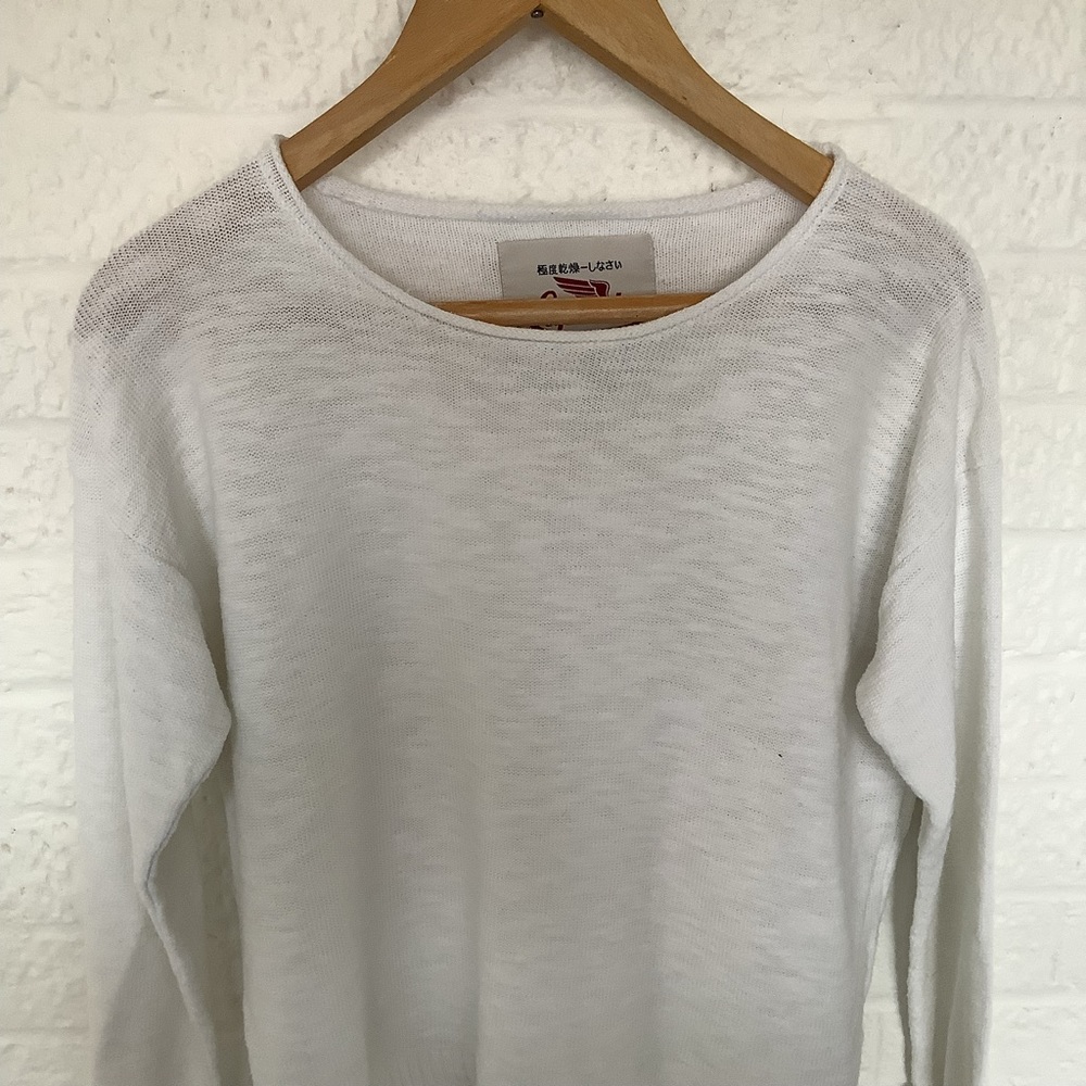 Superdry Icarus Knit Jumper - Size M - White - Cotton - P2P 22” - Picture 7 of 8